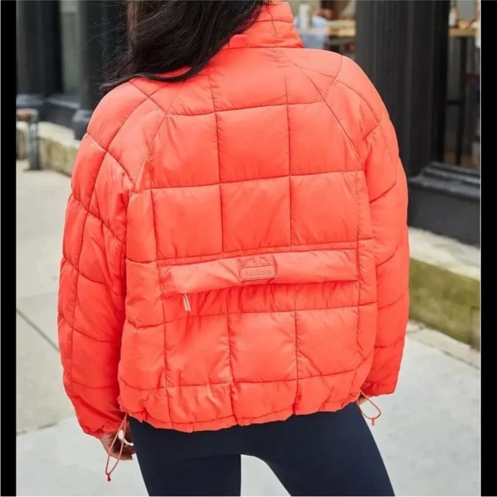 NWT Halfdays Nellie packable Quilted Orange Jacket - Picture 5 of 12